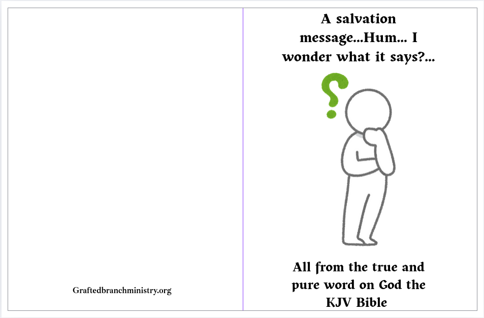 Tract: A salvation message...Hum...I wonder what it says?