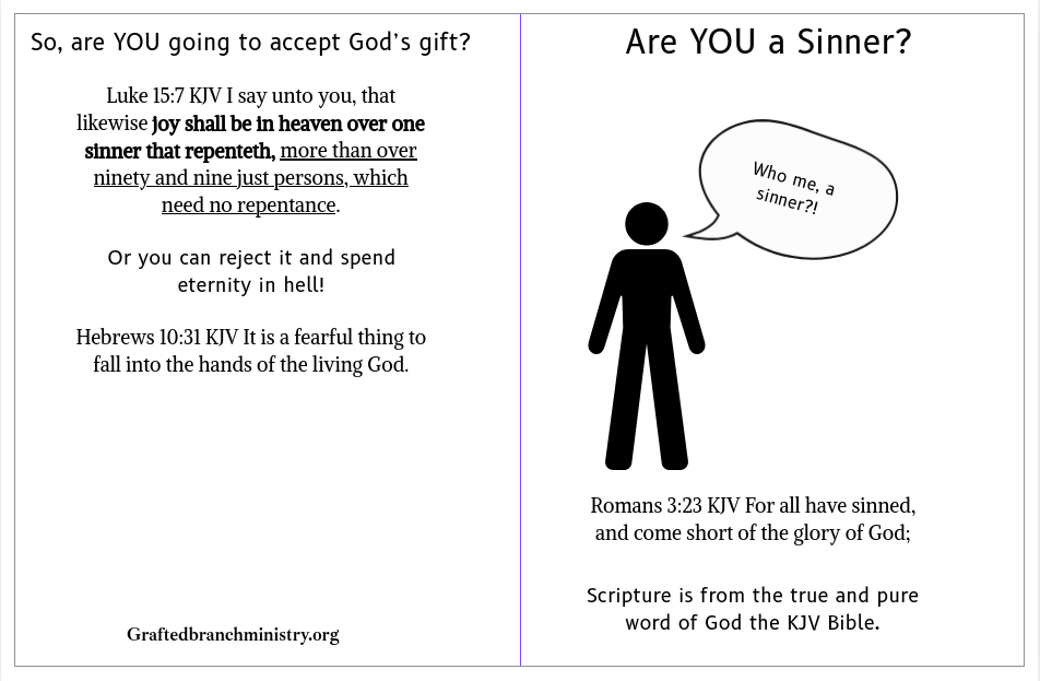 Tract: Are YOU a Sinner?
