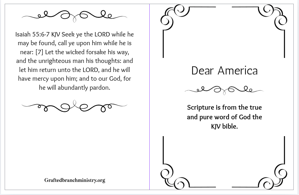 Tract: Dear America
