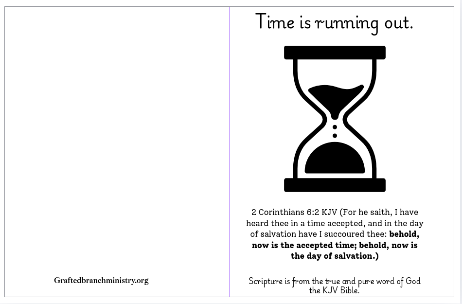 Tract: Time is running out