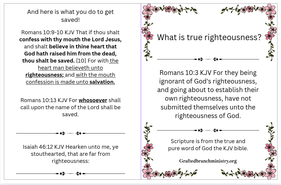 Tract: What is true righteousness?
