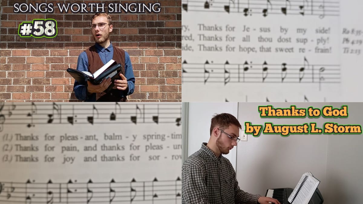 "Thanks to God" - Songs Worth Singing & Piano Playing