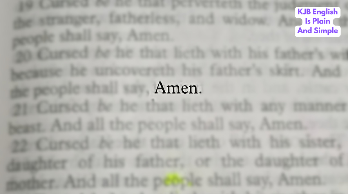 What Does "Amen" Mean in the KJB?