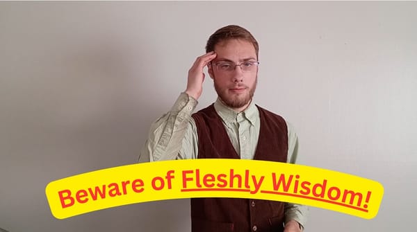 Beware of Fleshly Wisdom