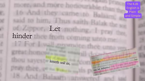 What Do "Let" and "Hinder" Mean in the KJB?