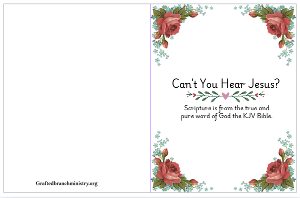 Tract: Can't you Hear Jesus?