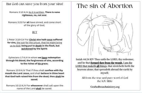 Tract: The sin of Abortion
