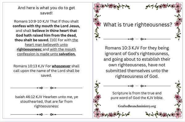 Tract: What is true righteousness?