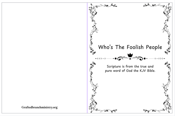 Tract: Who's The Foolish People