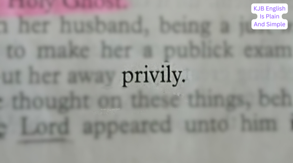 What Does "Privily" Mean In The KJB?